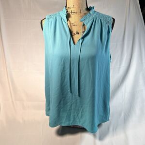 Emma & Olivia Tank Top Womens Large Turquoise
